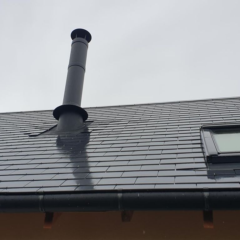 Poêle à bois: Installation neuve; Bûches