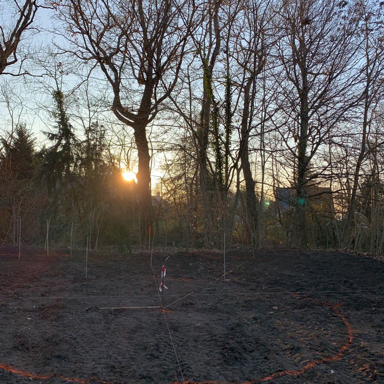 Chemin d'accès: Créer un chemin; 22 m²; Sable stabilisé