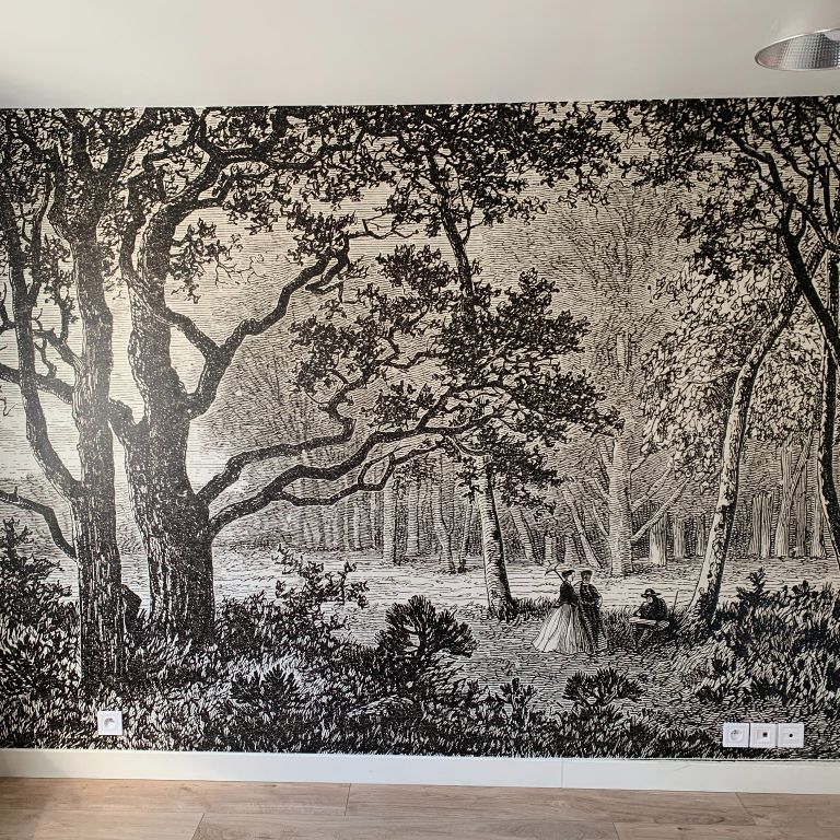 Papier peint: 1 pièce; Pose uniquement